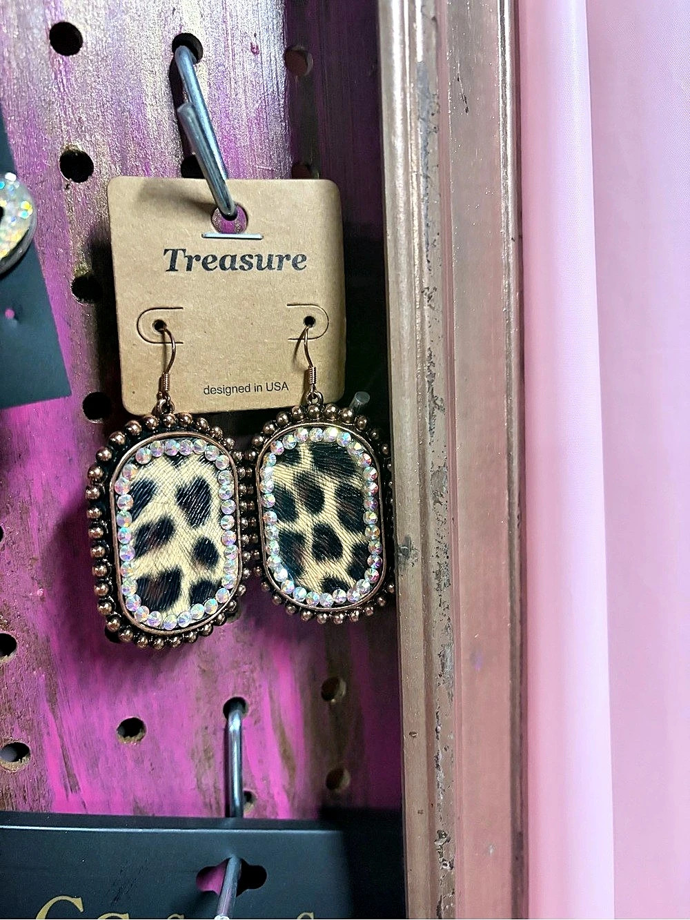 Treasure Animal Print Statement Earrings NWT
